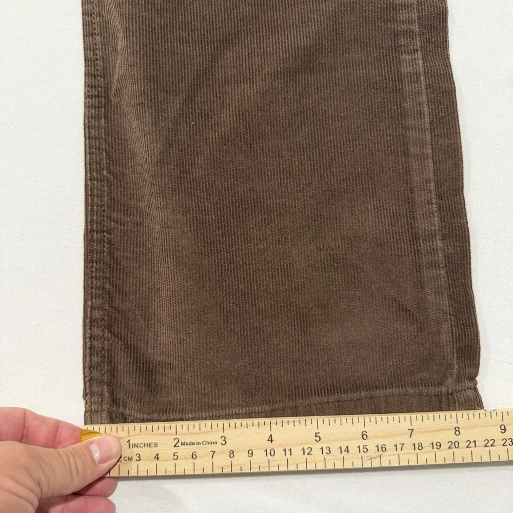 Levis 514 Mens 33x30 Brown Corduroy Pants Slim Straight Stretch White Tab Cords